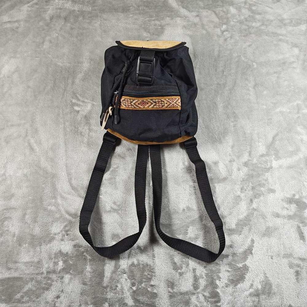 Vintage Outdoor Products Mini Backpack Made in USA Nylon Suede Southwest Aztec